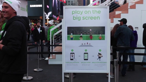 Android теперь и на Times Square